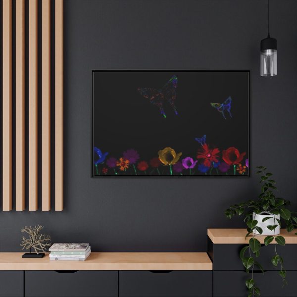 88289-69.jpg Abstract Floral Butterfly Design Framed Canvas