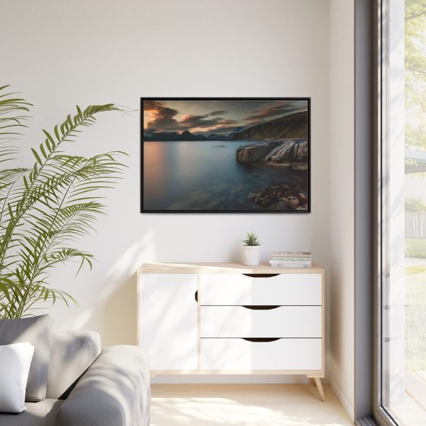 88289-693.jpg Sunset Among the Mountains Framed Canvas