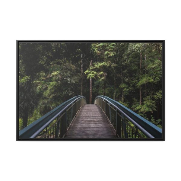 88289-706.jpg Bridge in the Forest Framed Canvas