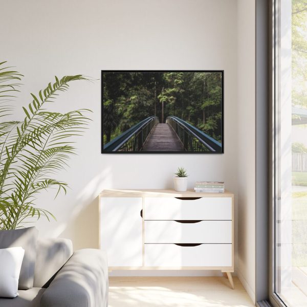 88289-708.jpg Bridge in the Forest Framed Canvas