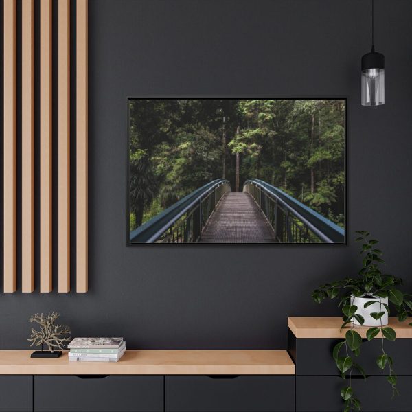 88289-709.jpg Bridge in the Forest Framed Canvas