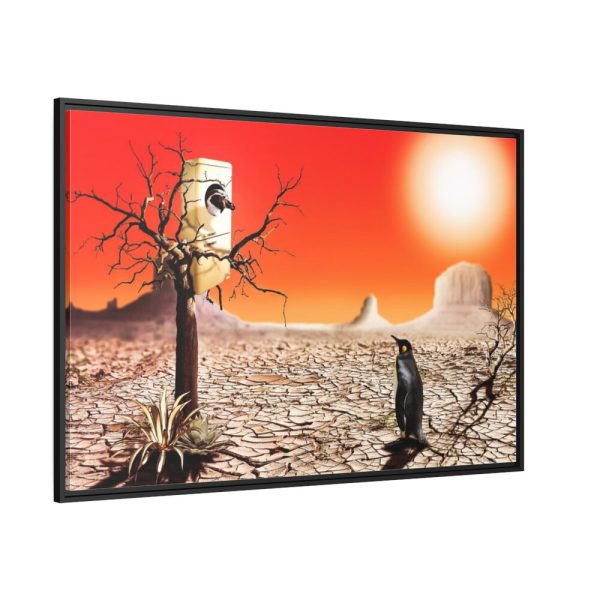 88289-725.jpg Penguin in Desert Framed Canvas