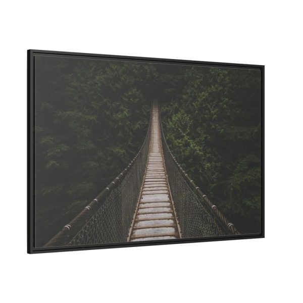 88289-735.jpg Bridge Leading to a Dense Forest Framed Canvas