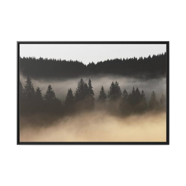 Trees and Forest in the Fog Framed Canvas
