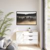 Trees and Forest in the Fog Framed Canvas