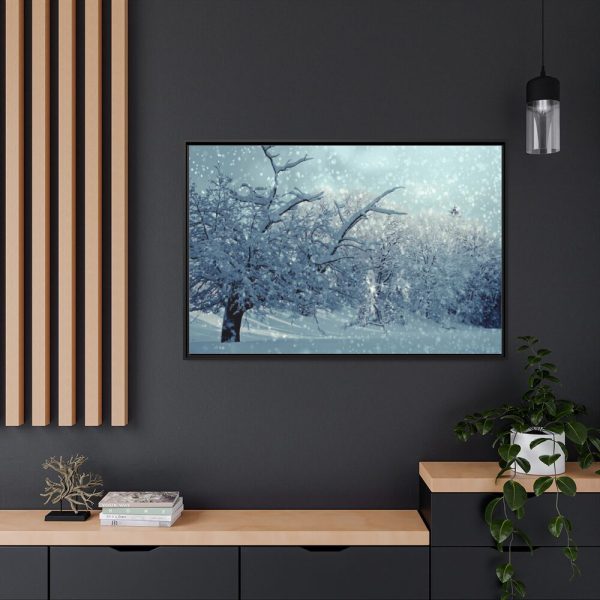 88289-789.jpg Forest Covered with Snow Framed Canvas