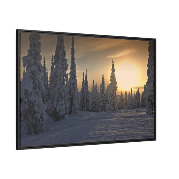 88289-790.jpg Dawn and Winter in the Forest Framed Canvas