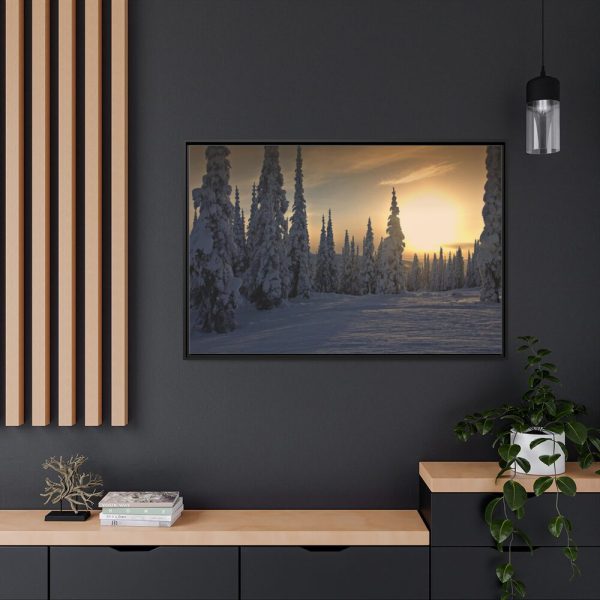 88289-794.jpg Dawn and Winter in the Forest Framed Canvas