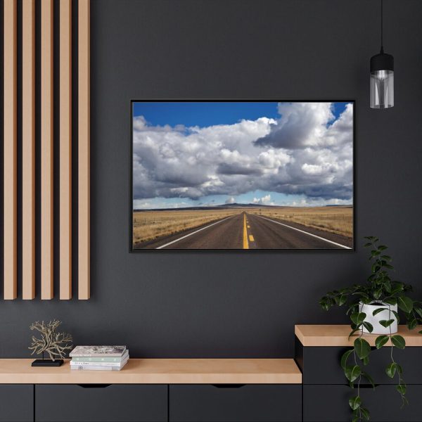 88289-819.jpg Huge Cumulus Clouds Over the Round Valley near Springerville Framed Canvas
