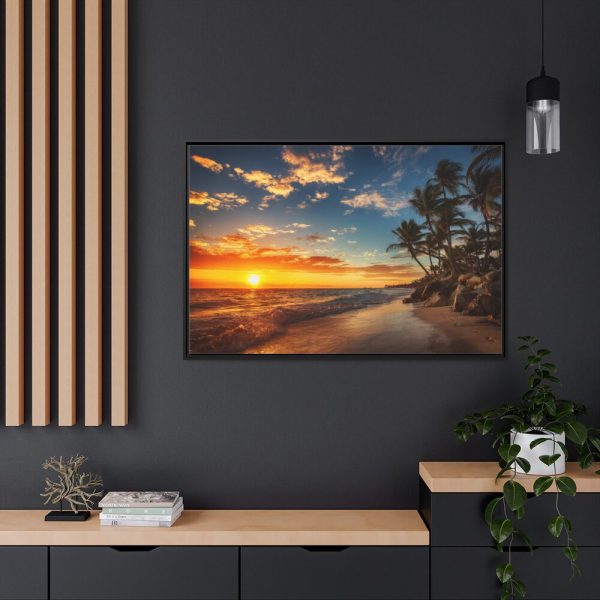 88289-844.jpg Sunrise Over the Beach Punta Cana Framed Canvas