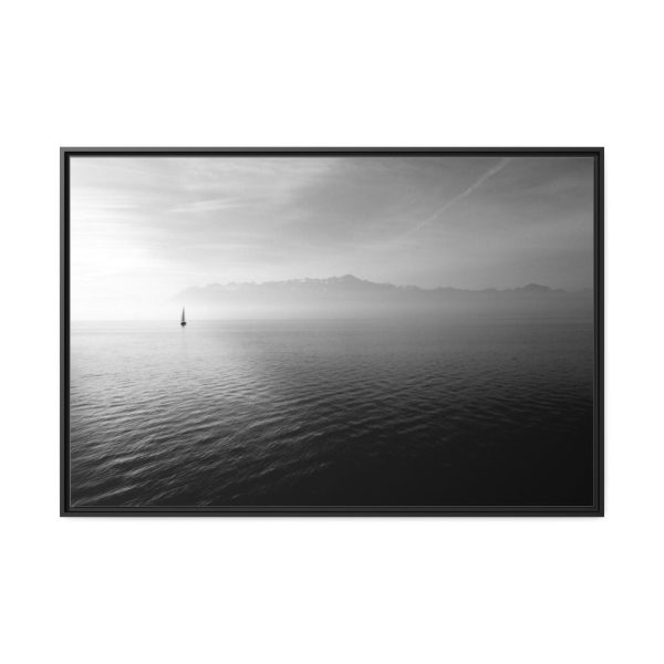88289-846.jpg Black and White Sky and Sea Framed Canvas
