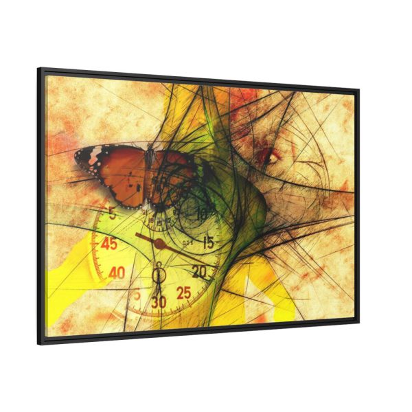Butterfly Stopwatch Eye Face Framed Canvas