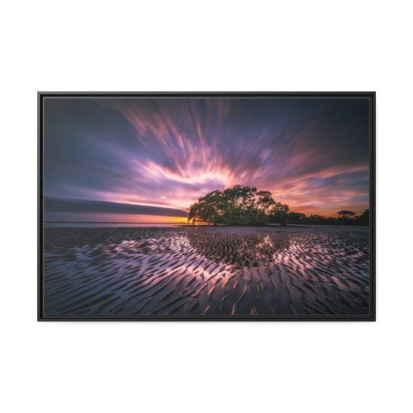88289-871.jpg Waves Reflection and Sunrise Framed Canvas
