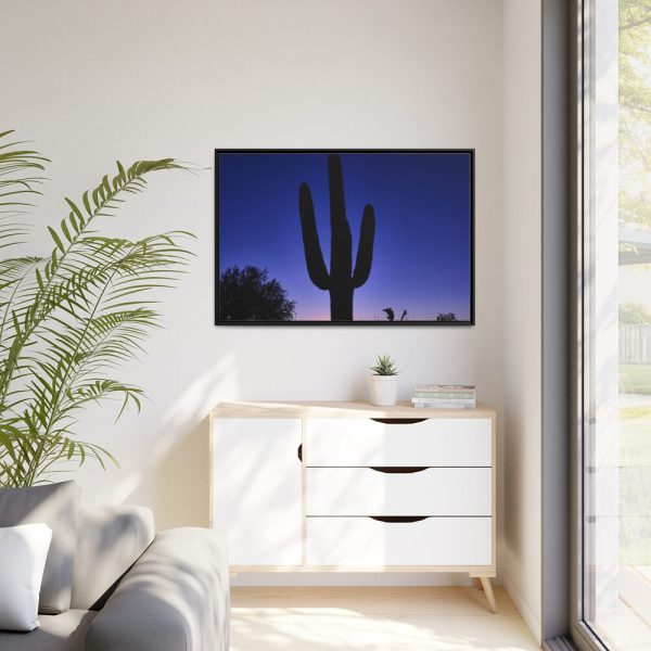 88289-888.jpg Saguaro Cactus Dominates in the Garden of the White Stallion Ranch Framed Canvas