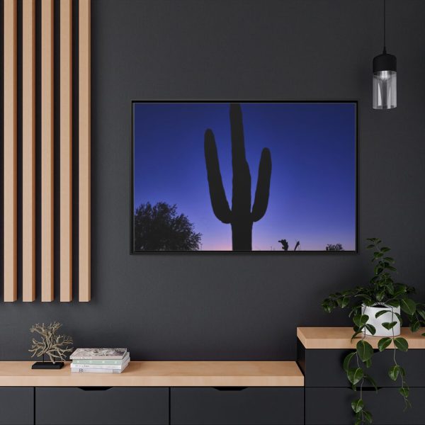 88289-889.jpg Saguaro Cactus Dominates in the Garden of the White Stallion Ranch Framed Canvas