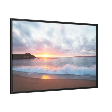 Pacific Coast Sunset at Monterey, California Framed Canvas