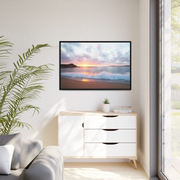 88289-893.jpg Pacific Coast Sunset at Monterey, California Framed Canvas