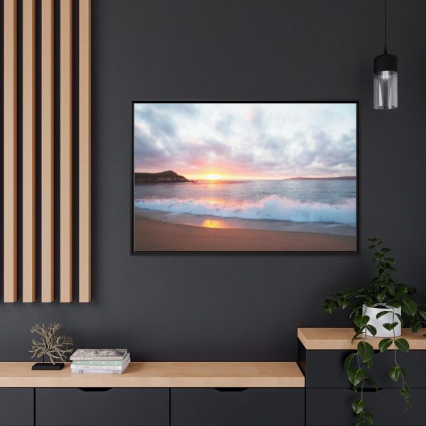 88289-894.jpg Pacific Coast Sunset at Monterey, California Framed Canvas