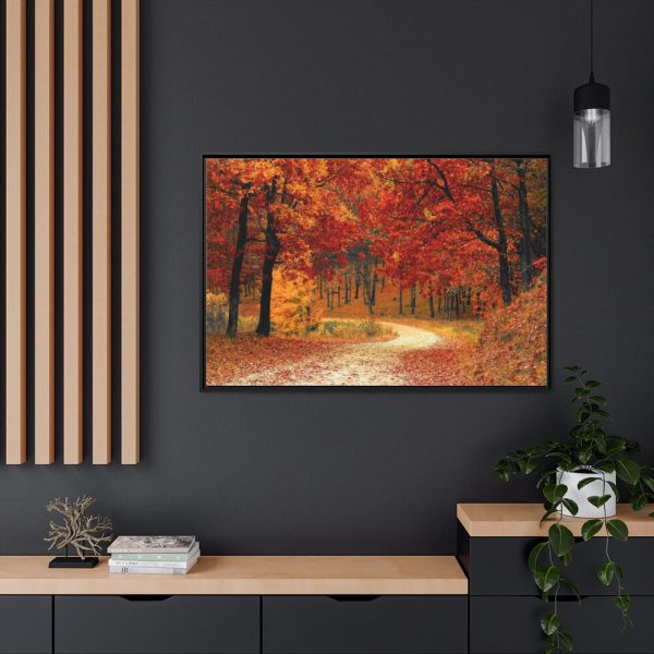 88289-914.jpg Red Season in the Woods Framed Canvas