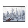 Snowfall on Trees Framed Canvas
