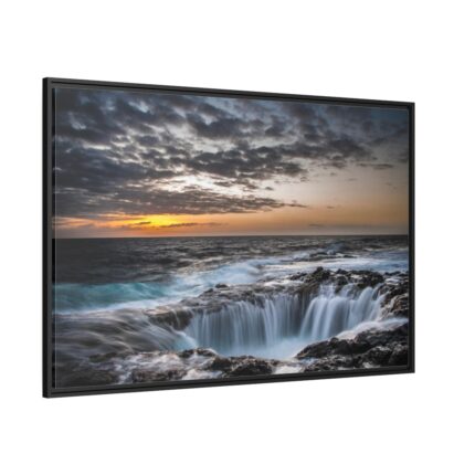 Waterfalls under the Sky Framed Canvas