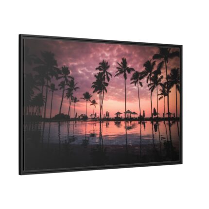 Water Palm in the Resort Framed Canvas