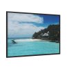 88289-936.jpg Beach View With White Sand and Blue Ocean in Summer Framed Canvas