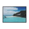 88289-937.jpg Beach View With White Sand and Blue Ocean in Summer Framed Canvas