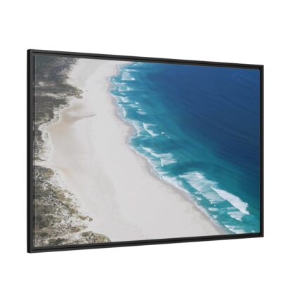 Peaceful Scenic Beach Framed Canvas