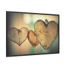 Wooden Hearts Framed Canvas