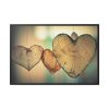 Wooden Hearts Framed Canvas
