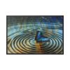 88289-96.jpg Butterfly on Collage Rings Framed Canvas
