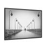 88289-961.jpg Rain on the Promenade in Black and White Framed Canvas