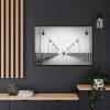 88289-965.jpg Rain on the Promenade in Black and White Framed Canvas