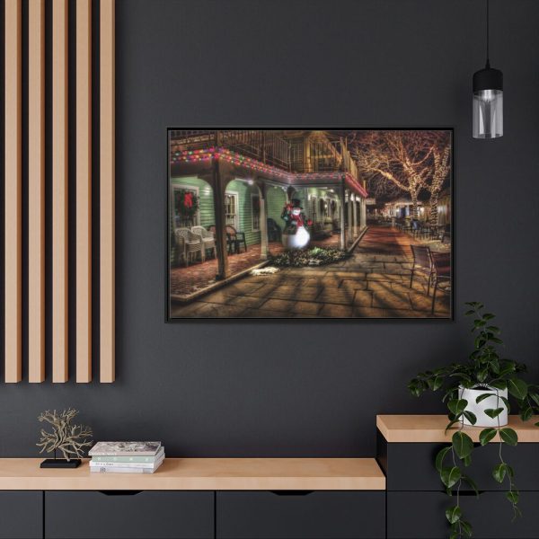 88289-970.jpg Town Christmas Decoration Framed Canvas