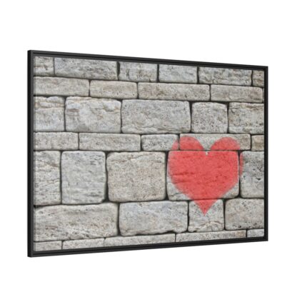 Heart on the Wall Framed Canvas