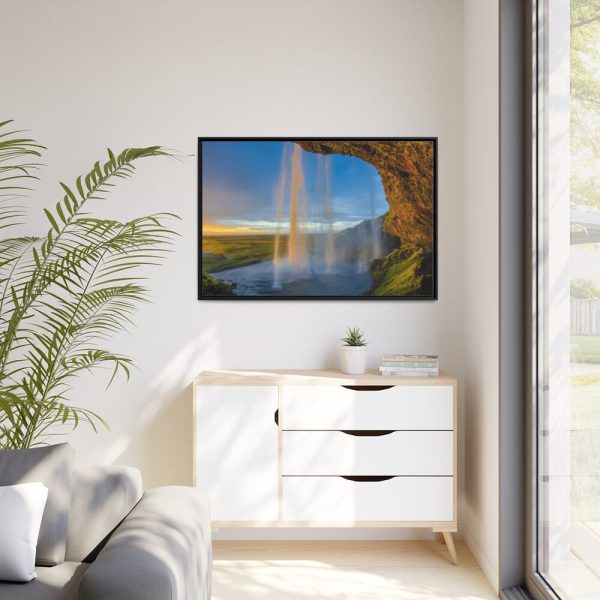 88289-984.jpg Waterfall on a Cave Framed Canvas