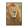 Lion Closeup Africa Framed Canvas