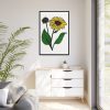 88299-108.jpg Sunflower Illustration Framed Canvas
