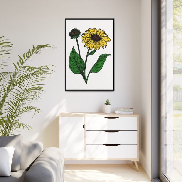 88299-108.jpg Sunflower Illustration Framed Canvas