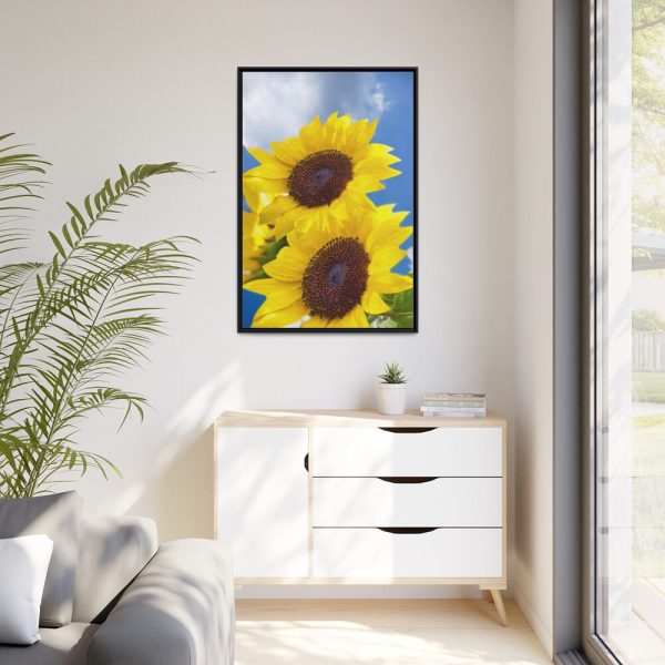 88299-113.jpg Sunflower Flower Air Clouds Framed Canvas