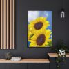 88299-114.jpg Sunflower Flower Air Clouds Framed Canvas