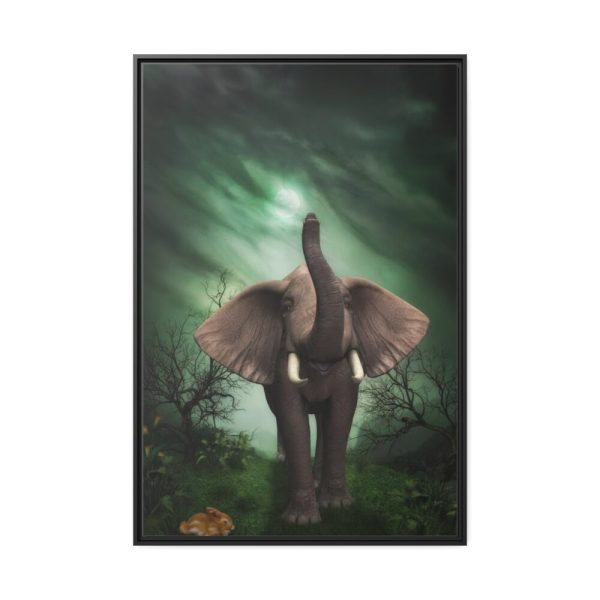 88299-116.jpg Elephant Hare Trees Fantasy Framed Canvas