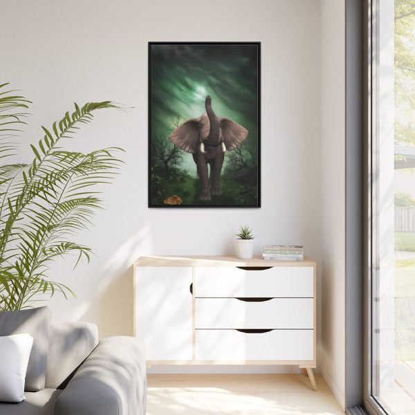 88299-118.jpg Elephant Hare Trees Fantasy Framed Canvas