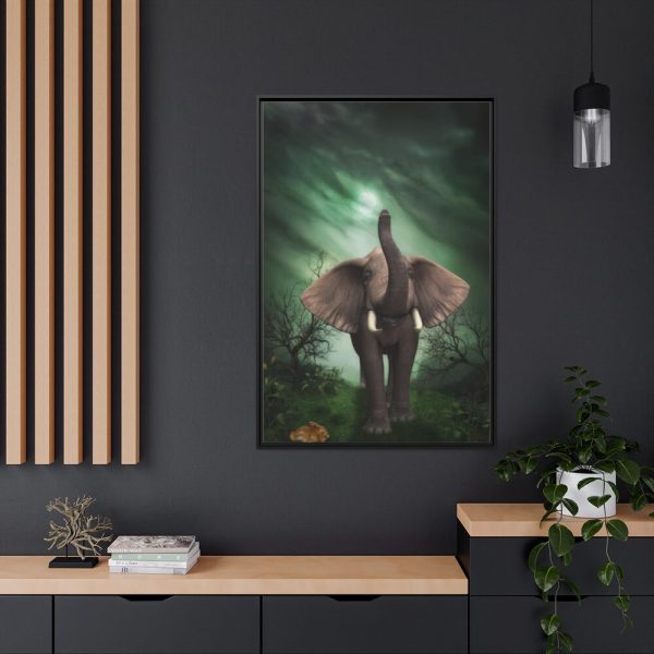 88299-119.jpg Elephant Hare Trees Fantasy Framed Canvas