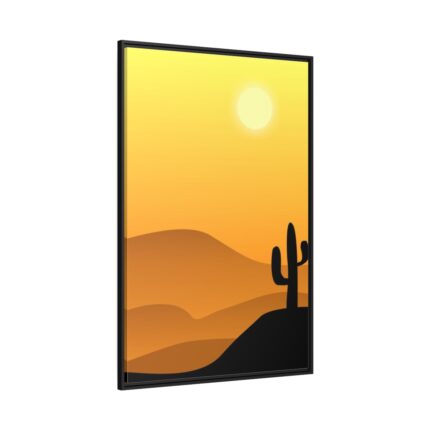 Cactus in Desert Framed Canvas