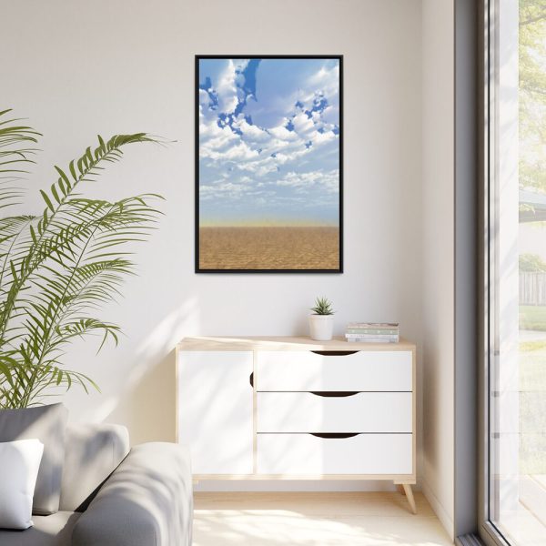 88299-133.jpg Sand, Sky and Clouds Framed Canvas