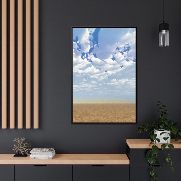 88299-134.jpg Sand, Sky and Clouds Framed Canvas