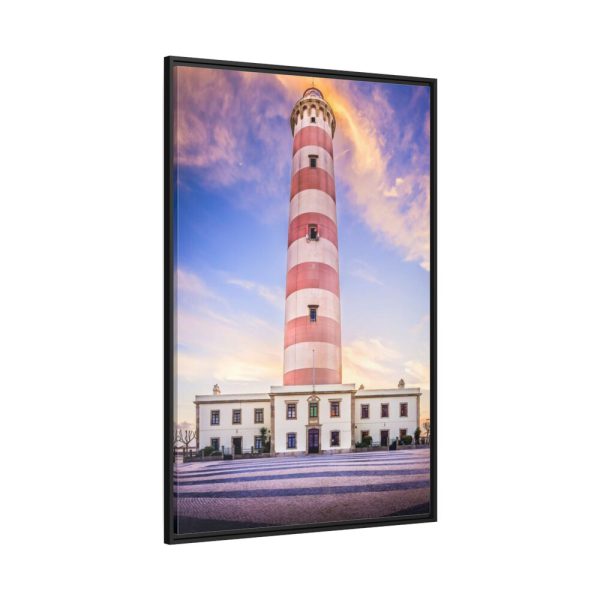 88299-140.jpg Tower With Blue and Yellow Sky Framed Canvas