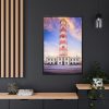 88299-144.jpg Tower With Blue and Yellow Sky Framed Canvas